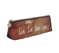 HEBSDFG Let All You do be Done with Love Prints Triangle Pencil Case & Cosmetic Pouch, PVC Leather Zippered Organiser for School Office Travel Stylish Gifting