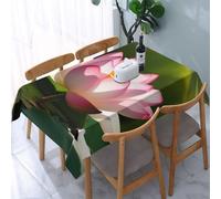 HEBSDFG Lotus Blossom Printed Rectangle Tablecloth 137x183CM Reusable Table Cover Fabric Table Cloth for Dining Room Buffet Camping Party Outdoor Picnic