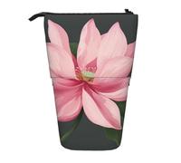HEBSDFG Lotus Flower 1 Prints Retractable Pencil Case & Cosmetic Pouch, Zippered Stationery Bag Pen Box for School Office Travel