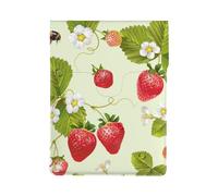 HEBSDFG Lovely Strawberry Print 13-inch Laptop Sleeve, Slim Shockproof Insertion Design Leather Laptop Case Bag for Office, School, Travel