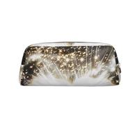 HEBSDFG Magic Book Printed Pencil Case with Silver Zipper, Crosshatch Leather Makeup Bag, Pen Pouch Organiser for School, Office & Travel