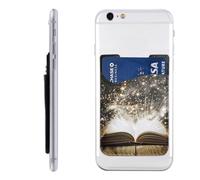 HEBSDFG Magic Book Printed Phone Card Holder Wallet, 3M Adhesive Stick on Phone Wallet Case for iPhone and Android