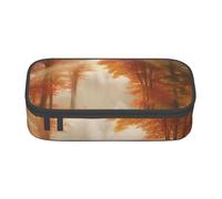 HEBSDFG Maple Leaves Falling Print Pencil Case Large Pen Bag Cute Compartment Desk Organizer Make up Bag for School, Office, Makeup, Travel