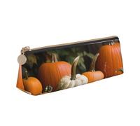 HEBSDFG Maple Leaves Prints Triangle Pencil Case & Cosmetic Pouch, PVC Leather Zippered Organiser for School Office Travel Stylish Gifting