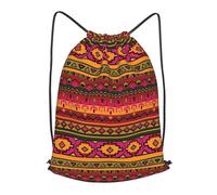 HEBSDFG Mexican Folk Art Boho Prints Drawstring Backpack for Women Men Adjustable String Bag Sackpack for Sport Gym Bags Shopping Beach, S