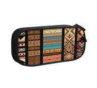 HEBSDFG Native American Patterns Print Cute Pencil Case Pouch for Boys Girls - Black High Capacity Travel Pen Bag Organizer Makeup Bag for Student School College Office