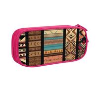 HEBSDFG Native American Patterns Print Cute Pencil Case Pouch for Boys Girls - Pink High Capacity Travel Pen Bag Organizer Makeup Bag for Student School College Office