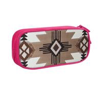 HEBSDFG Native American Print Cute Pencil Case Pouch for Boys Girls, Pink High Capacity Travel Pen Bag Organizer Makeup Bag for Student School College Office