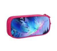 HEBSDFG Northern Lights Painting Print Cute Pencil Case Pouch for Boys Girls - Pink High Capacity Travel Pen Bag Organizer Makeup Bag for Student School College Office