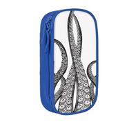 HEBSDFG Octopus Tentacles Print Pencil Case, Blue High-Capacity Pen Pencil Pouch Stationery Organizer with Pen Slots & Pouches for School Travel Makeup