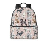 HEBSDFG Oodles of Poodles Prints School Bag Bookbag Laptop Backpack Stylish Lightweight Backpack Travel Backpack for Kids Students Boys Girls