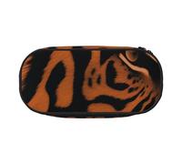 HEBSDFG Orange Tiger Leopard Prints Pencil Case Cute Stationery Case Organiser with Pen Slots for School Travel Office Gifts