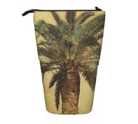 HEBSDFG Palm Tree Tropical Prints Retractable Pencil Case & Cosmetic Pouch, Big Stationery Bag Pen Box for School Office Travel
