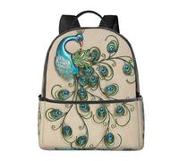 HEBSDFG Peacock pattern Prints Lightweight School Backpack, Cute School Bag Laptop Rucksack Backpack Stylish Casual Daypacks Travel Backpack