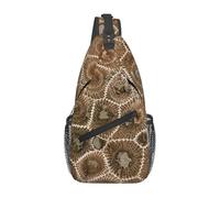 HEBSDFG Petoskey Stone Pattern Pattern Sling Backpack Funny Messenger Chest Bag Zipper Sling Bag for School, Travel & Work