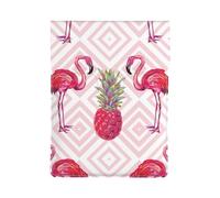 HEBSDFG Pink Flamingo Pineapple Print 13-inch Laptop Sleeve, Slim Shockproof Insertion Design Leather Laptop Case Bag for Office, School, Travel