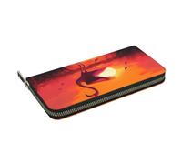 HEBSDFG Pink Flamingo Sunset Printed Long Wallet for Men and Women PU Leather Hand Purse with Card Holder, Zipper Closure