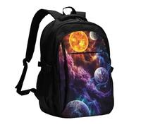 HEBSDFG Planet Pattern Print Laptop Travel Backpack for Mens Womens 13-16 Inch Computer Business Backpacks for School Hiking Work Outdoor