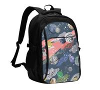 HEBSDFG Planet Print Laptop Travel Backpack for Mens Womens 13-16 Inch Computer Business Backpacks for School Hiking Work Outdoor
