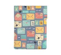 HEBSDFG Postal Stationery Print 13-inch Laptop Sleeve, Slim Shockproof Insertion Design Leather Laptop Case Bag for Office, School, Travel