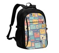 HEBSDFG Postal Stationery Print Laptop Travel Backpack for Mens Womens 13-16 Inch Computer Business Backpacks for School Hiking Work Outdoor