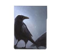 HEBSDFG Ravens Print 13-inch Laptop Sleeve, Slim Shockproof Insertion Design Leather Laptop Case Bag for Office, School, Travel