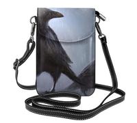 HEBSDFG Ravens Printed Cell Phone Purse for Men Women PU Leather Phone Crossbody Bag with Adjustable Shoulder Bag Wallet