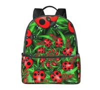 HEBSDFG Red Ladybug Prints Lightweight School Backpack, Cute School Bag Laptop Rucksack Backpack Stylish Casual Daypacks Travel Backpack