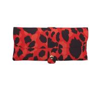 HEBSDFG Red Leopard Pattern Print Glasses Case for Women Men Kids - Cute PU Leather Eyeglasses Case