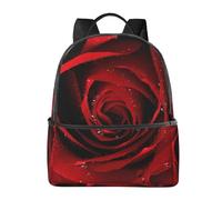 HEBSDFG Red Rose Prints School Bag Bookbag Laptop Backpack Stylish Lightweight Backpack Travel Backpack for Kids Students Boys Girls