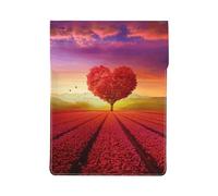 HEBSDFG Red rose Sweet Heart Shaped Tree Print 13-inch Laptop Sleeve, Slim Shockproof Insertion Design Leather Laptop Case Bag for Office, School, Travel