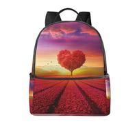 HEBSDFG Red rose Sweet Heart Shaped Tree Prints Lightweight School Backpack, Cute School Bag Laptop Rucksack Backpack Stylish Casual Daypacks Travel Backpack