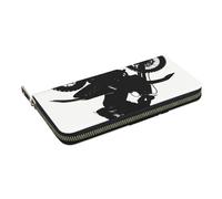 HEBSDFG Rider Silhouette Printed Long Wallet for Men and Women PU Leather Hand Purse with Card Holder, Zipper Closure