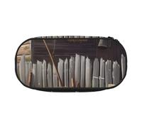 HEBSDFG Rural House Prints Pencil Case Cute Stationery Case Organiser with Pen Slots for School Travel Office Gifts