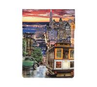 HEBSDFG san francisco Print 13-inch Laptop Sleeve, Slim Shockproof Insertion Design Leather Laptop Case Bag for Office, School, Travel