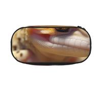 HEBSDFG Sand Leopard Gecko Prints Pencil Case Cute Stationery Case Organiser with Pen Slots for School Travel Office Gifts