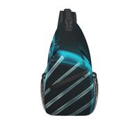 HEBSDFG Science Gene Strand Pattern Sling Backpack Funny Messenger Chest Bag Zipper Sling Bag for School, Travel & Work