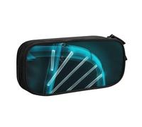 HEBSDFG Science Gene Strand Print Cute Pencil Case Pouch for Boys Girls, Black High Capacity Travel Pen Bag Organizer Makeup Bag for Student School College Office