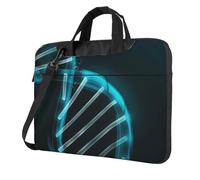 HEBSDFG Science Gene Strand Print Laptop Bag 13 inch, Shockproof Computer Bags with Anti-Static Lining, Convertible Shoulder/Crossbody Carry for Office, School, Travel