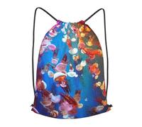 HEBSDFG Sea Animals Jellyfish Prints Drawstring Backpack for Women Men Adjustable String Bag Sackpack for Sport Gym Bags Shopping Beach, M