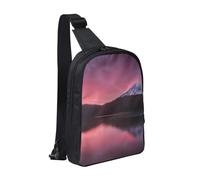 HEBSDFG Shadow on The Lake Pattern Crossbody Shoulder Sling Pack Water-Resistant Messenger Chest Bag Zipper Sling Bag for School, Travel & Work