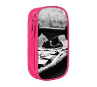 HEBSDFG Skate Boards Print Pencil Case, Pink High-Capacity Pen Pencil Pouch Stationery Organizer with Pen Slots & Pouches for School Travel Makeup