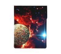 HEBSDFG space planets Print 13-inch Laptop Sleeve, Slim Shockproof Insertion Design Leather Laptop Case Bag for Office, School, Travel