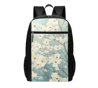 HEBSDFG Spring Dogwood Blossoms Printed Travel Laptop Backpack for Men Women, Large Capacity Business Rucksack with Anti-Theft Pockets Daypack for School, Work & Outdoor