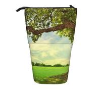 HEBSDFG Spring Park Prints Retractable Pencil Case & Cosmetic Pouch, Big Stationery Bag Pen Box for School Office Travel
