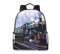 HEBSDFG Steam Locomotive Train Prints School Bag Bookbag Laptop Backpack Stylish Lightweight Backpack Travel Backpack for Kids Students Boys Girls