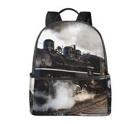 HEBSDFG Steam Train Prints School Bag Bookbag Laptop Backpack Stylish Lightweight Backpack Travel Backpack for Kids Students Boys Girls
