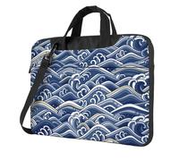 HEBSDFG Stormy Sea Print Laptop Bag 13 inch, Shockproof Computer Bags with Anti-Static Lining, Convertible Shoulder/Crossbody Carry for Office, School, Travel