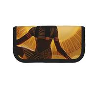 HEBSDFG Sun Old Egyptian Timeless Grace Prints Canvas Pencil Case Cosmetic Organiser Zipper Pen Pouch for School Travel Office & Gift-Giving