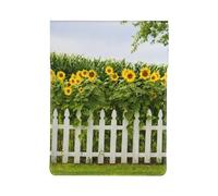 HEBSDFG Sunflowers white picket fence Print 13-inch Laptop Sleeve, Slim Shockproof Insertion Design Leather Laptop Case Bag for Office, School, Travel